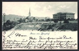 AK Burgdorf, Ortspartie mit Kirche, 1902