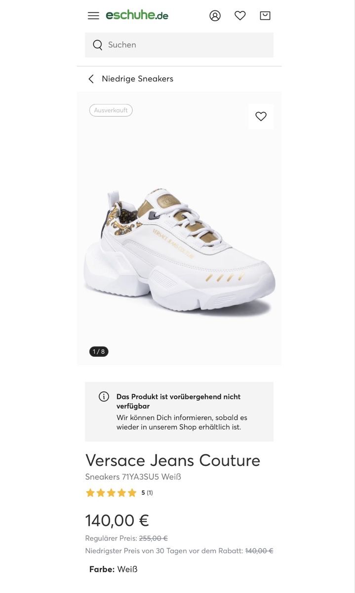 Versace Scarpe da uomo: Versace Jeans Couture – Usato da Schwende venduto da weesli 8