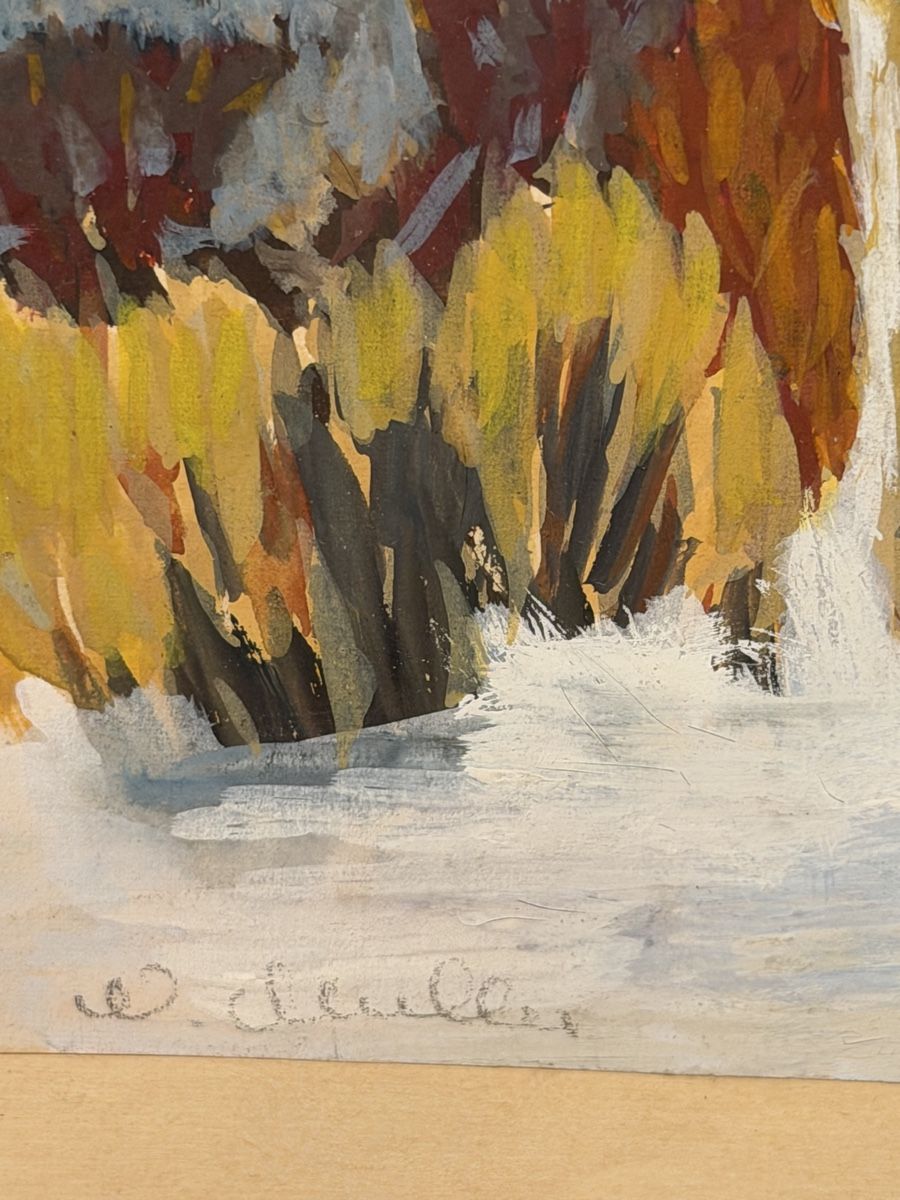 Tableaux: Original Framed Winter Landscape Painting - Signed – D'occasion à Lausanne par artnouveau05 4
