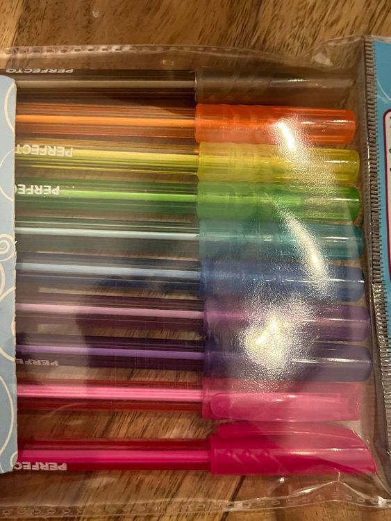 4er Set Farbige Kugelschreiber Mit Soft Gel Grip – Druckmechanik, 3 Farben (Blau, Schwarz, Rot), Nachfüllbar