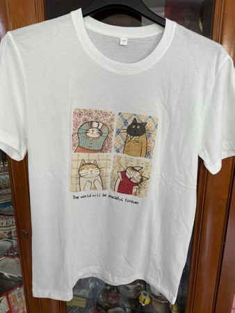 Funny cat tshirt L
