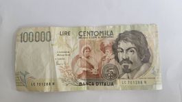 Italienische 100.000 Lire Banknote, Jahrgang 1994
