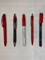 5 Kugelschreiber (rote Tinte)