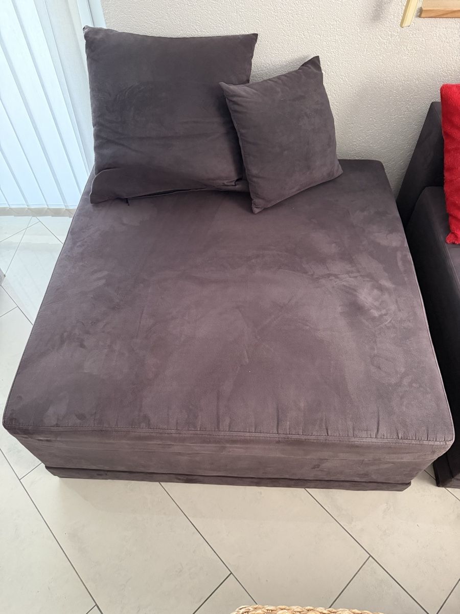 Divani: Ecksofa dunkelgrau Stoffbezug guter Zustand – Usato da Münsingen venduto da energystar15 3