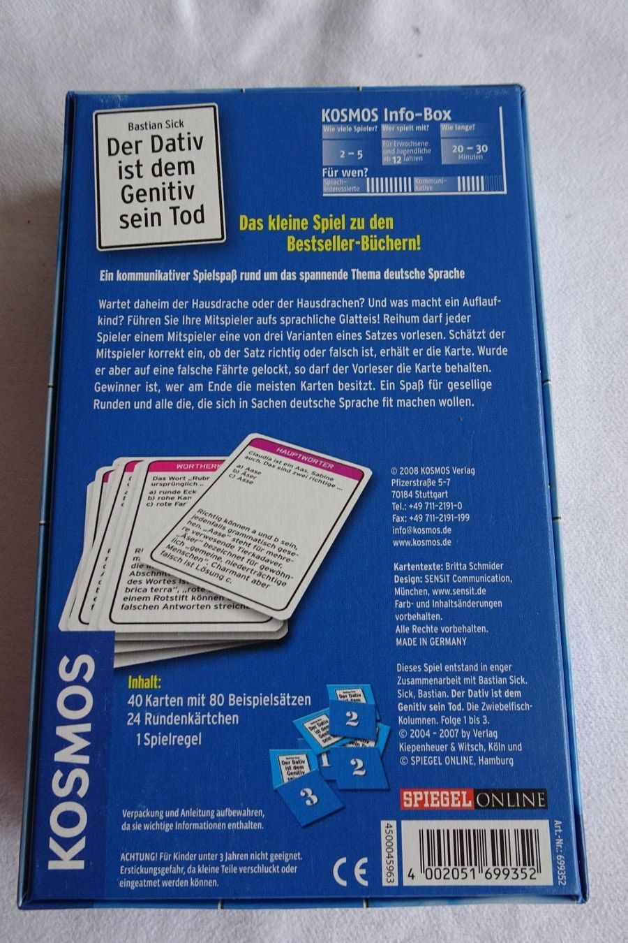 Kosmos Giochi: Spiel - Der Dativ ist dem Genitiv sein Tod – Nuovo (secondo la descrizione) da Strengelbach venduto da schmetterling20 2