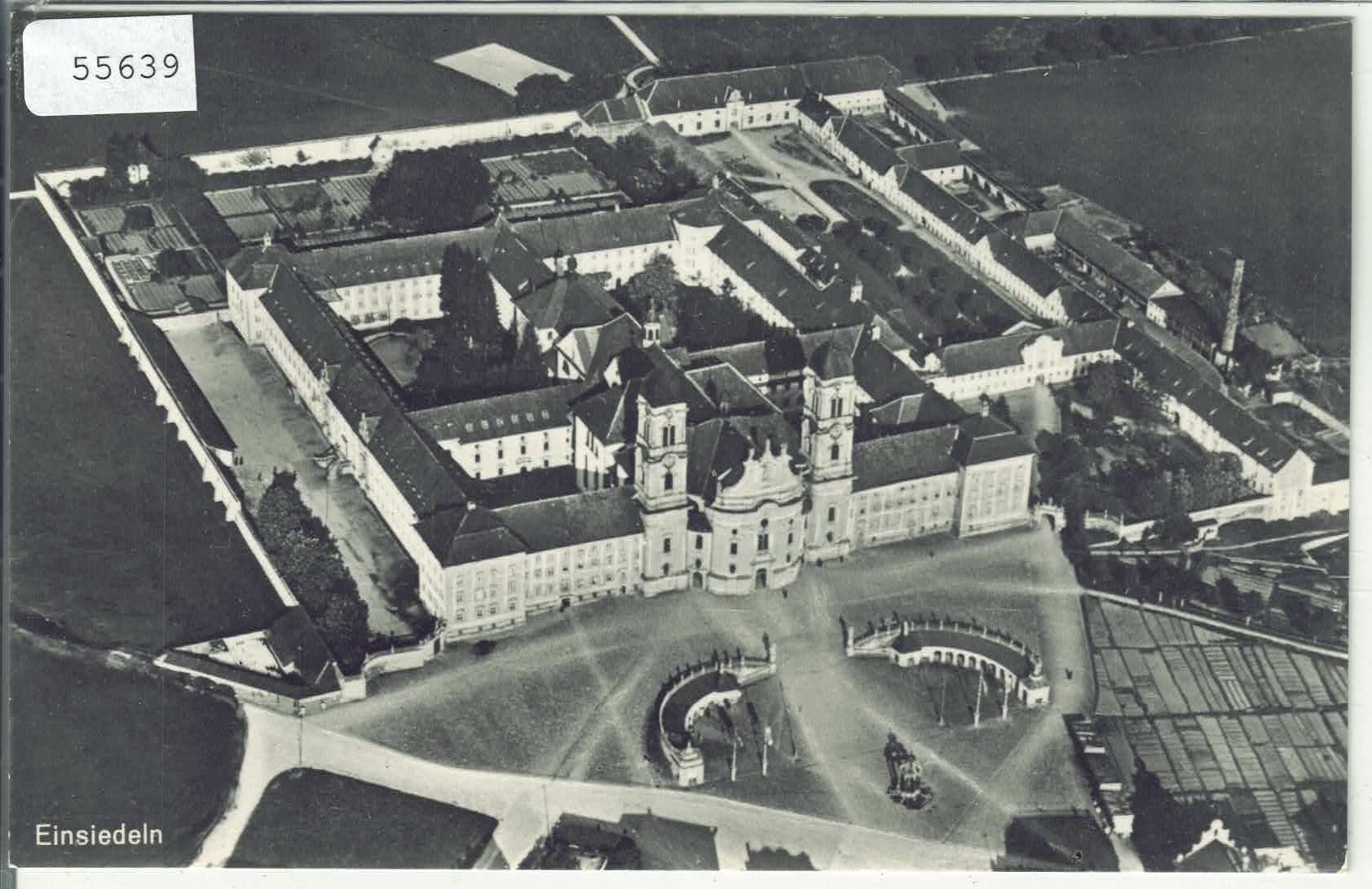 Cartoline postali: Flugaufnahme Kloster Einsiedeln – Usato da Ettingen venduto da Kartenplanet