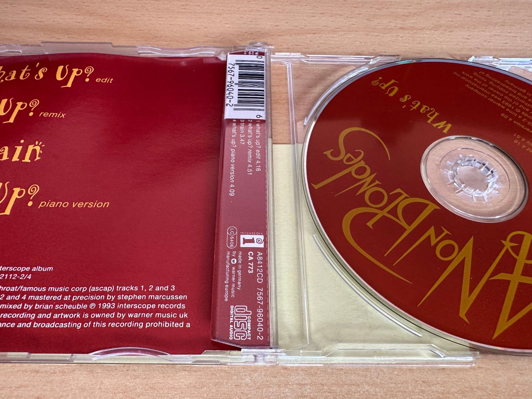CD: 4 Non Blondes – What's Up? - Single CD – Usato da Rikon im Tösstal venduto da Alpenmutz 1