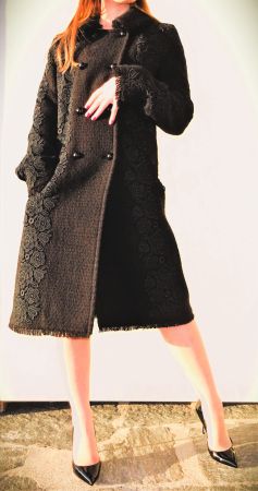 BLUMARINE cappotto di lana e pizzo taglia 46IT NUOVO!