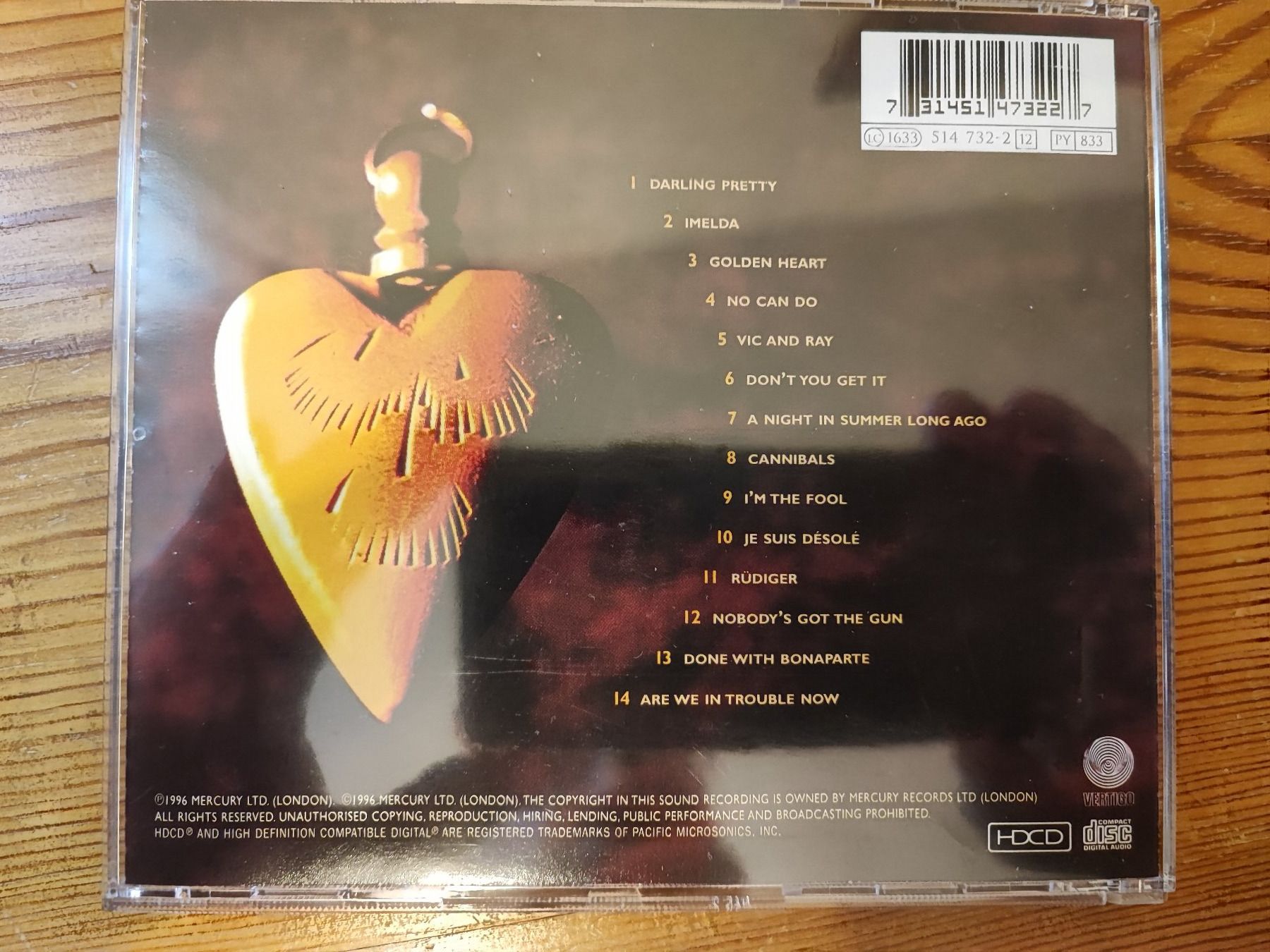 CD: Mark Knopfler - Golden Heart – Usato da Aarberg venduto da Bruno51 1