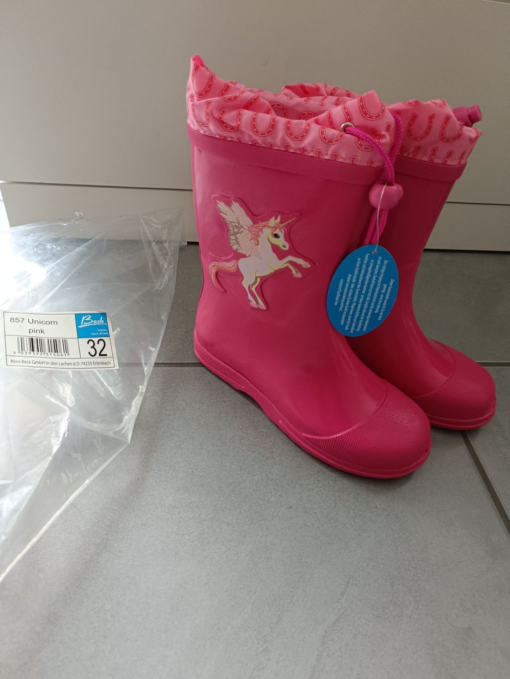 Everest Scarpe per ragazze: Neue Beck Regenstiefel Unicorn 32 – Nuovo e nell'imballaggio originale da Wohlen AG venduto da Fabe3 1