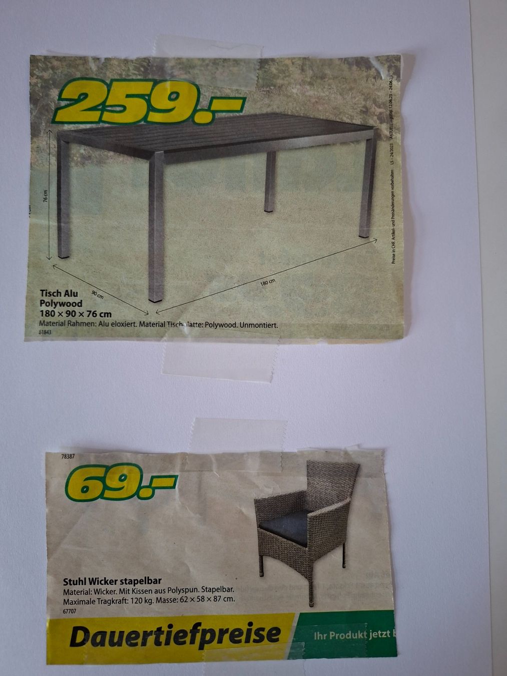 Set di tavolo e panche: Gartentisch und 6 Stühle – Nuovo (secondo la descrizione) da Ettingen venduto da Malaya01