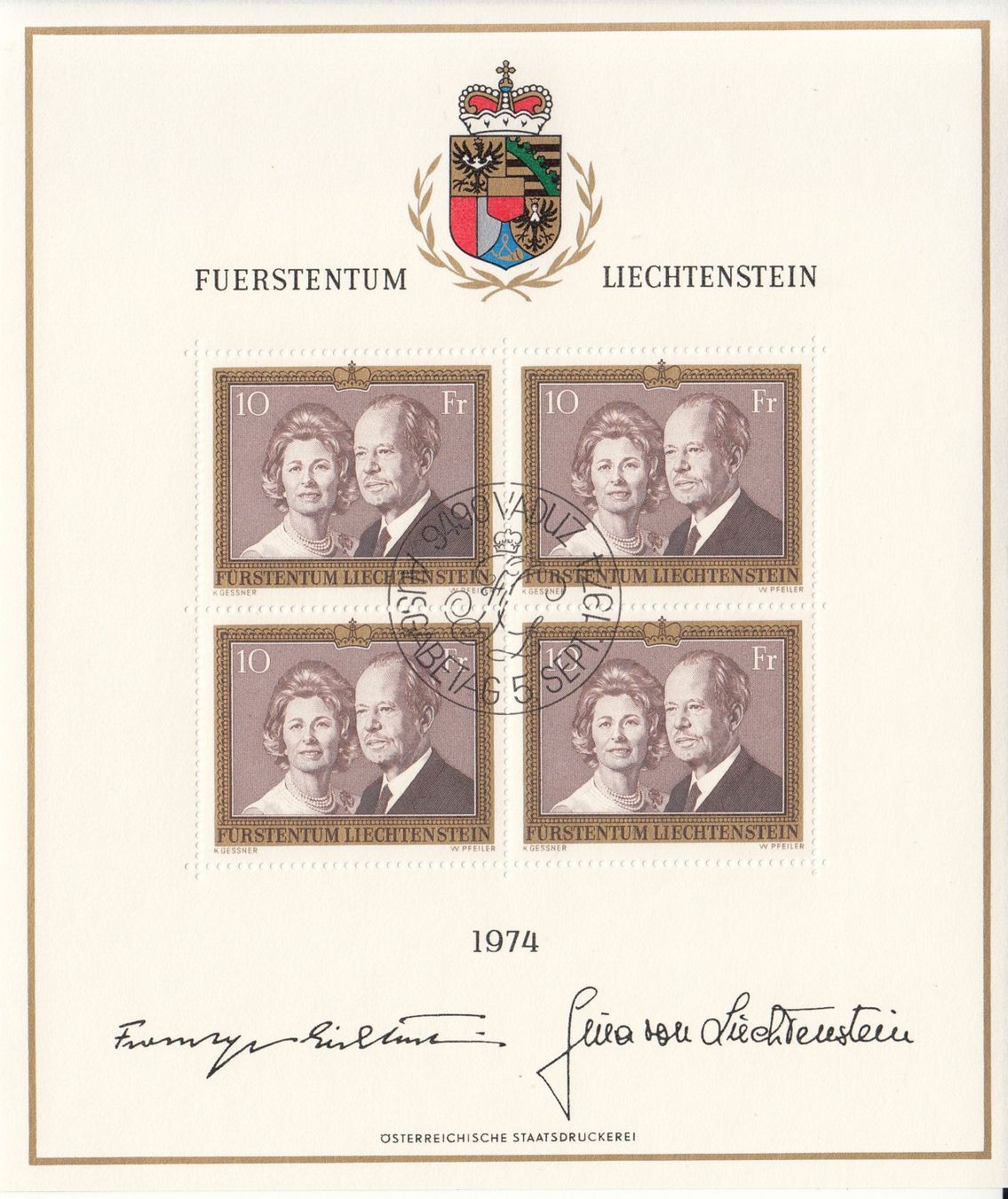 Tutti i francobolli: LBK 538 Kleinbogen mit ET – Usato da Bürglen TG venduto da StampGraf