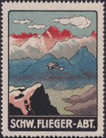 1917.1B (Alpenlandschaft) Flugpost-Vignette, ** , K: 150.-