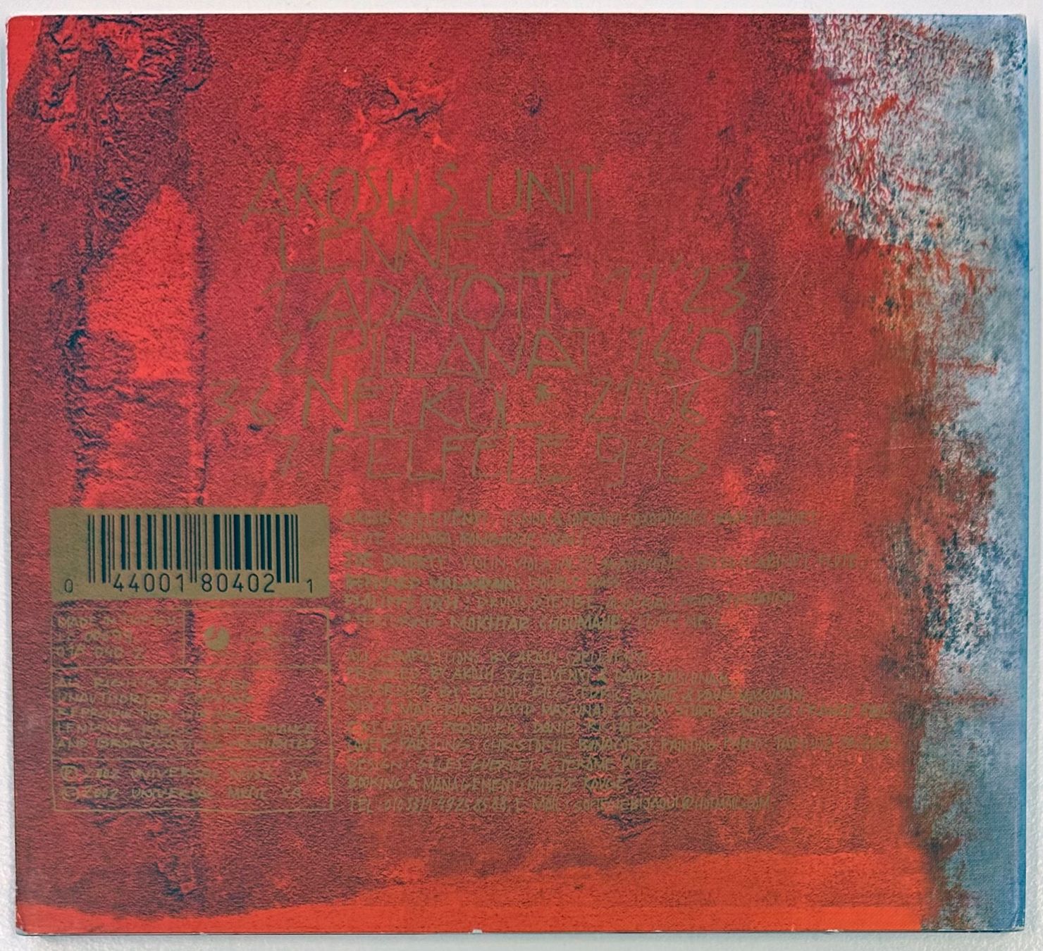 CD: Akosh S. Unit – Lenne – Usato da Martigny venduto da jereq 1