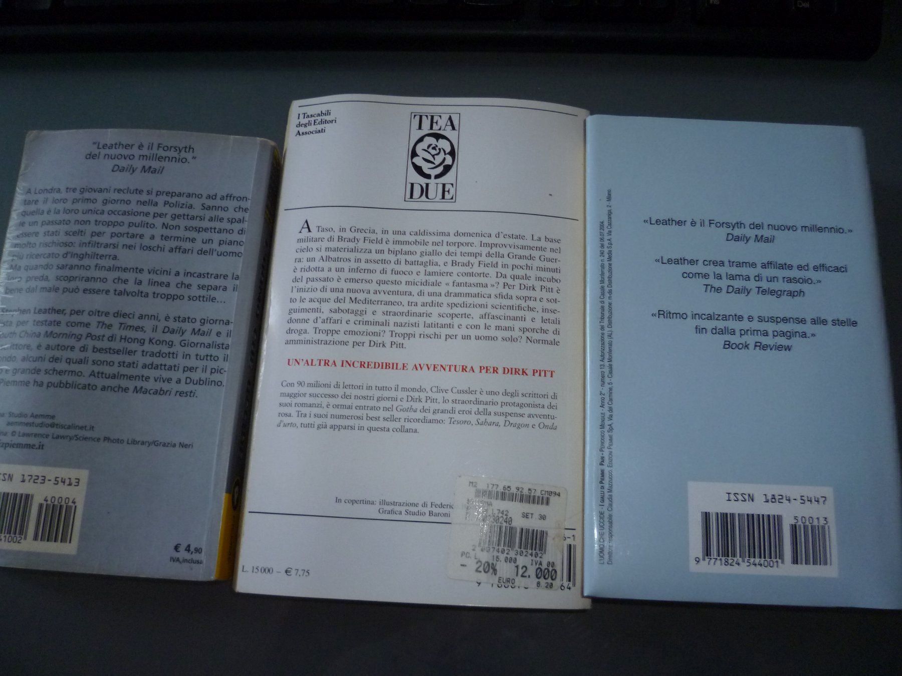 Bücher: 3 Libri in italiano leather cussler – Gebraucht aus Zeiningen von elcanaja 1