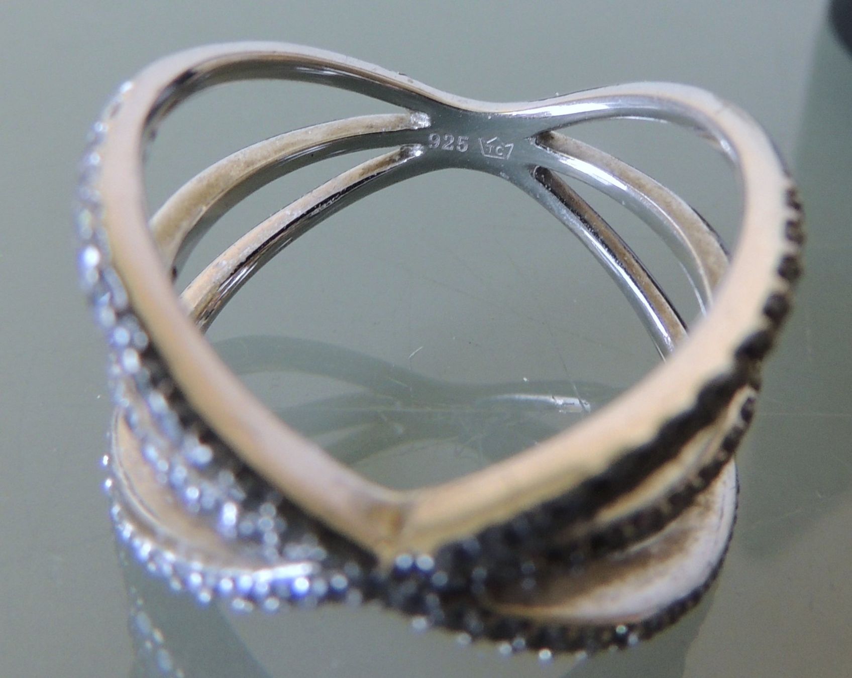 Anelli: Silber 925 Fingerring Zirkonia Gr. 57 – Usato da Waldenburg venduto da schaller707 5