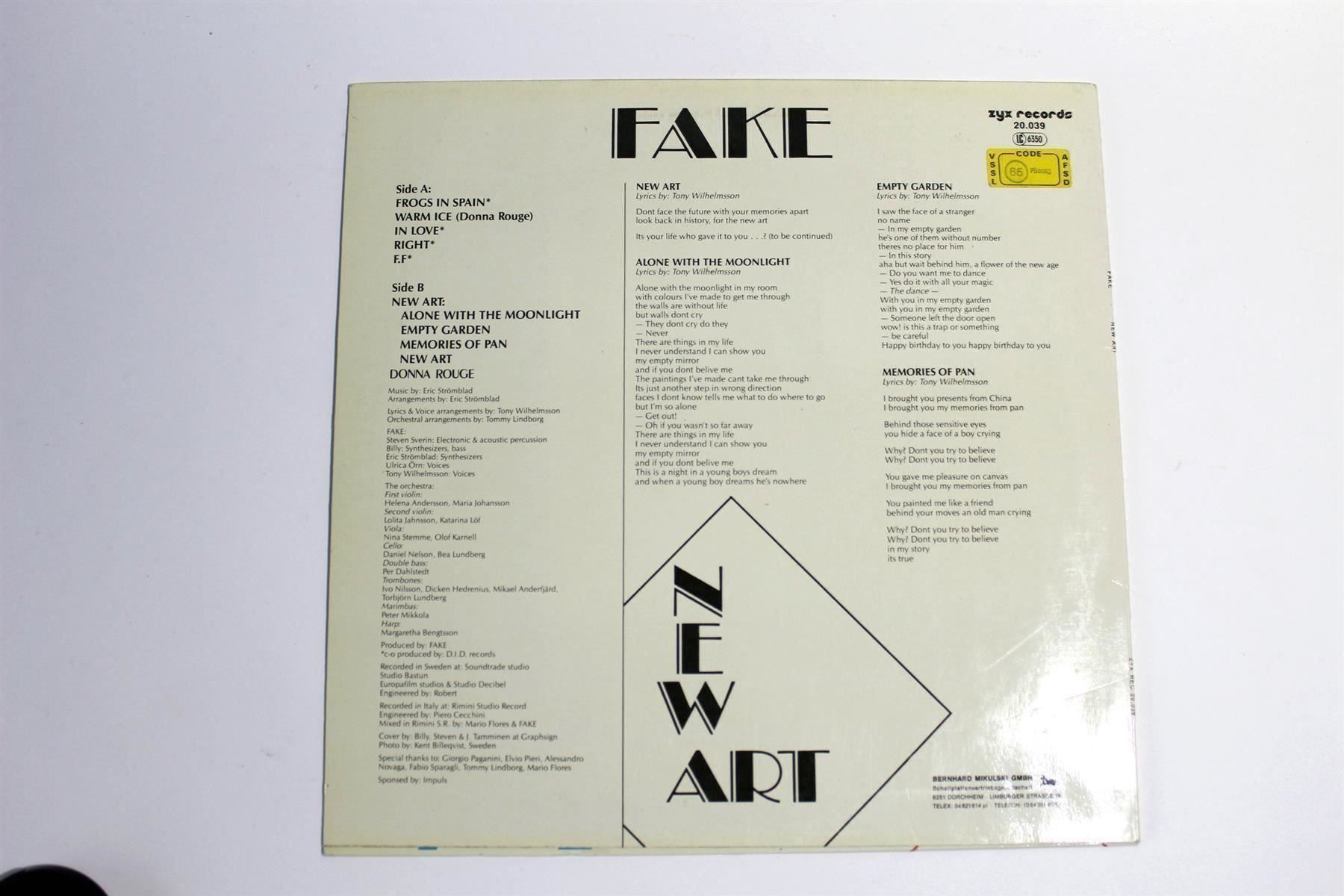 Systèmes d'alarme: FAKE: New Art – D'occasion à Bern par vinyl-heaven 6