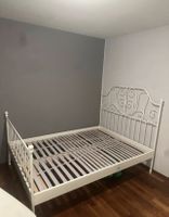 Metallbett, mit Lattenrost, Matratze 1.60×2.00