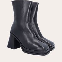 Billi Bi Leder-Stiefeletten, Blockabsatz, Grösse 37 schwarz