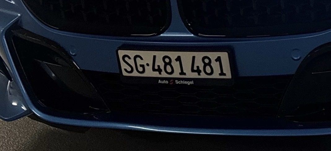 Insegne: Nummernschild SG 481 481 – Usato da rorschacherberg venduto da tme_zsr5