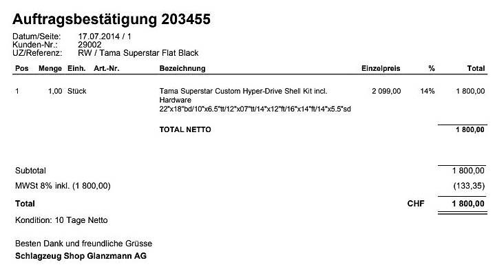 Strumenti musicali: Tama Superstar Custom Hyper-Drive – Usato da Balsthal venduto da The_Gazelle 2