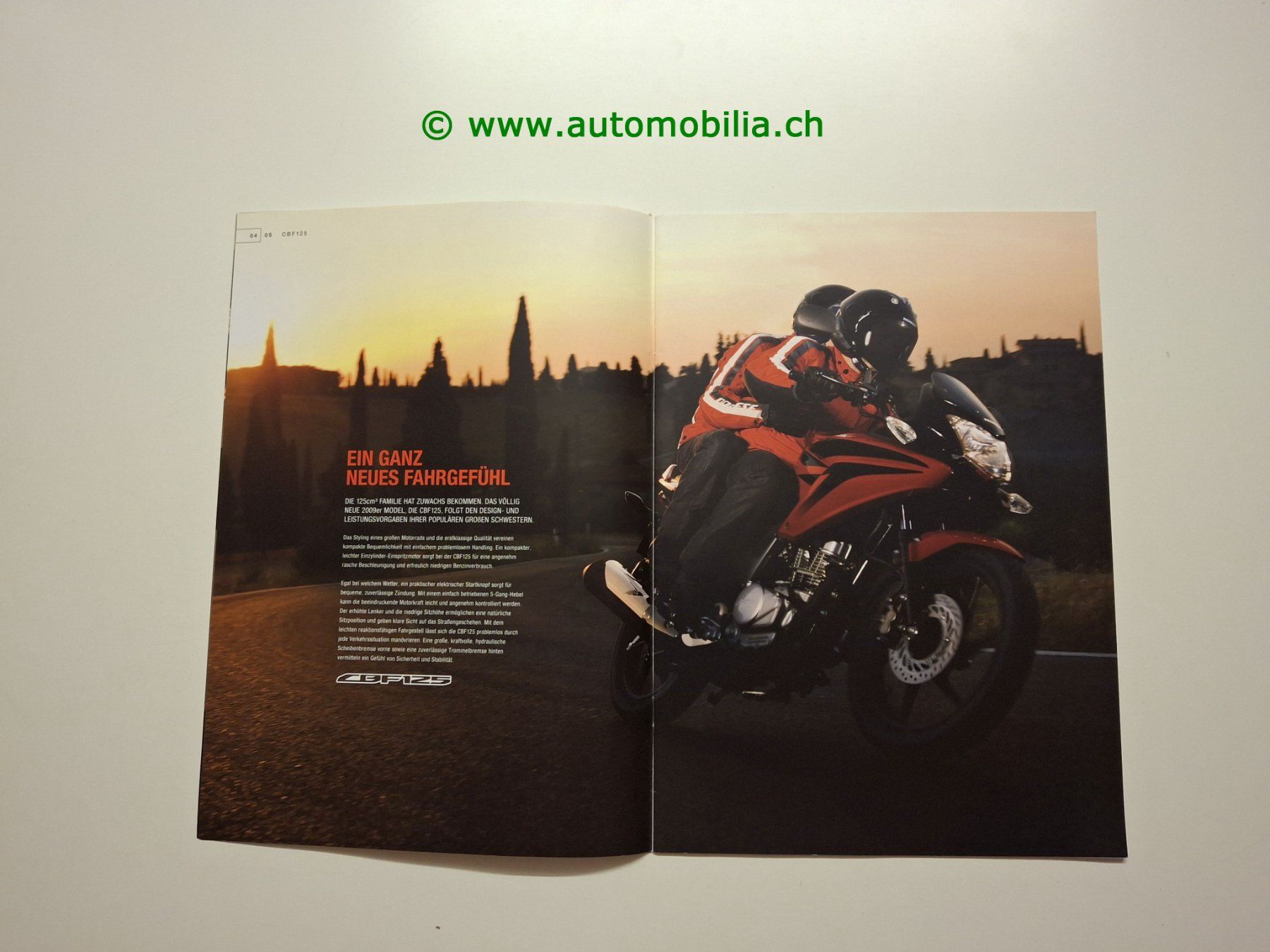 Honda Documenti: Honda Motorräder Modellprogramm 125 Prospekt deutsch – Usato da Weingarten-Kalth venduto da Bettelbruenneli 2
