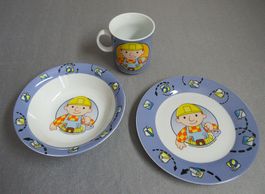 Kindergeschirr - Bob der Baumeister - Teller Tasse Schüssel