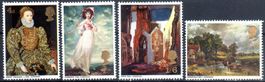 VEREINIGTES KÖNIGREICH 4 MARKEN GEMÄLDE **POSTFRISCH** 1968