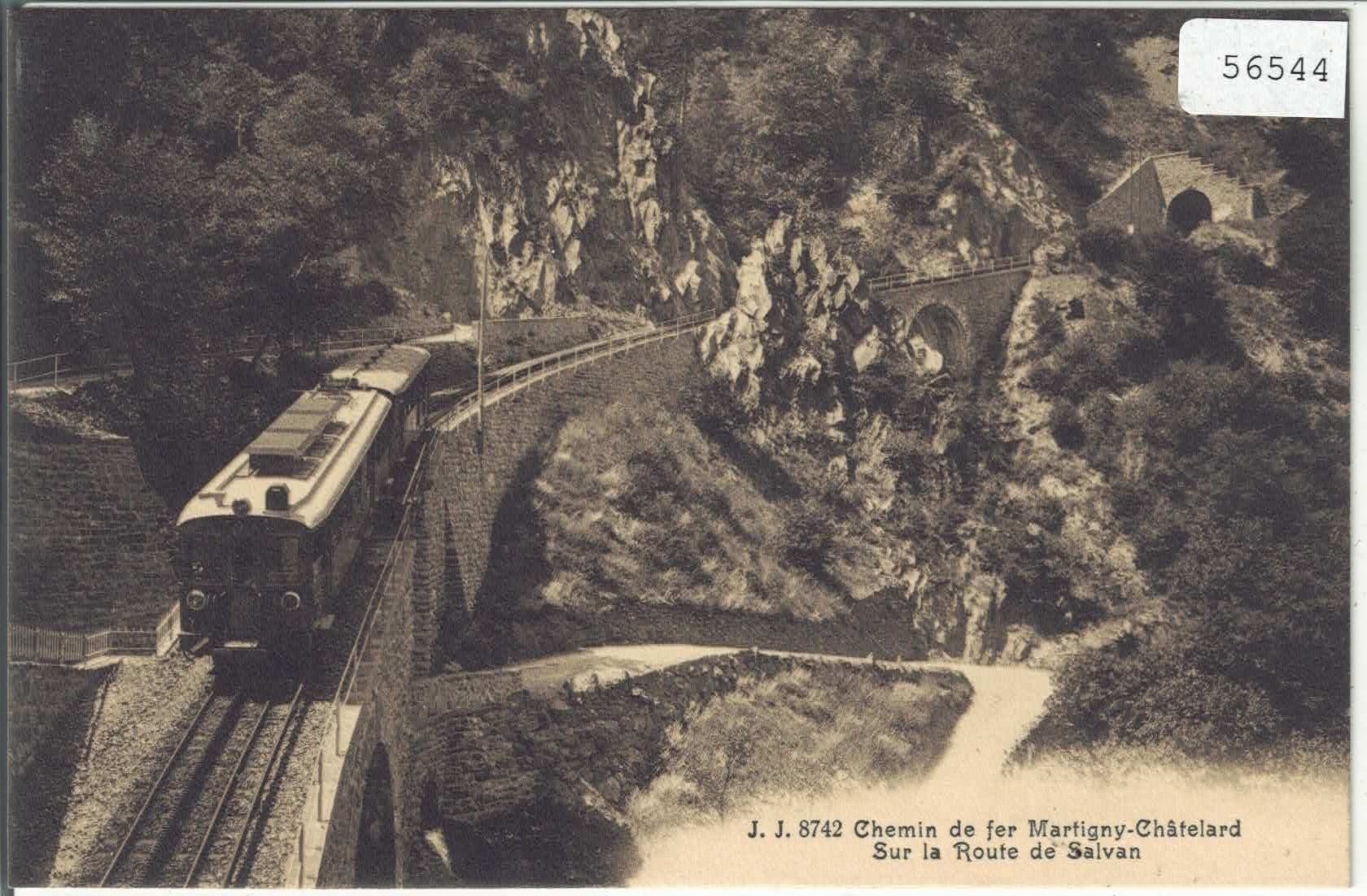 Cartoline postali: Chemin de fer Martigny-Chatelard sur la Route de Salvan – Usato da Ettingen venduto da Kartenplanet