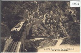 Chemin de fer Martigny-Chatelard sur la Route de Salvan