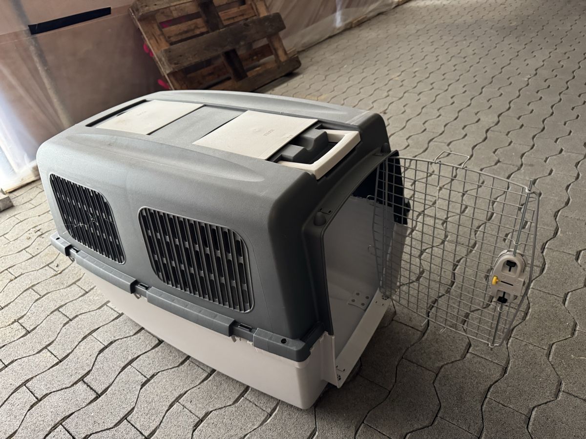 Gabbie, trasporto & Sicurezza: Grosse, graue Hunde-Transportbox mit Ro – Nuovo (secondo la descrizione) da Pfaffnau venduto da Jkay23 5