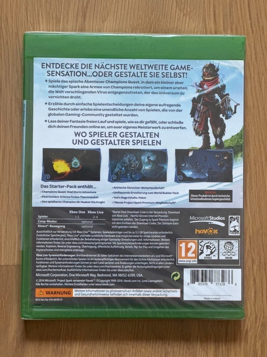 Giochi: Project Spark - Sealed - NEU - Xbox One – Nuovo e nell'imballaggio originale da Uster venduto da GamesAndStuff 1