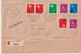 EE) Brief mit Satz 309-312, ET Stempel, Qualität sehe Scan