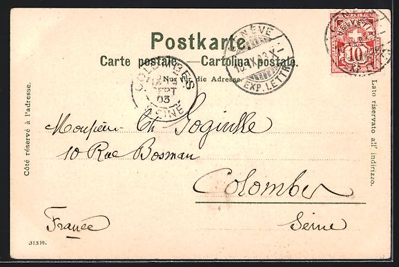 Cartoline postali: Fritz Voellmy: Genève, Segelboot vor de – Usato da Berlin venduto da bartko-reher 1