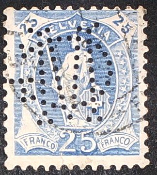 Alle Briefmarken: Perfin   12 – Gebraucht aus Opfikon von webstar30