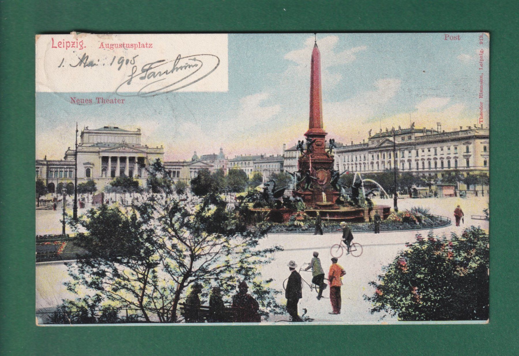 Cartes postales: LEIPZIG - Augustusplatz - 1905 – D'occasion à Pully par nicecards-shop