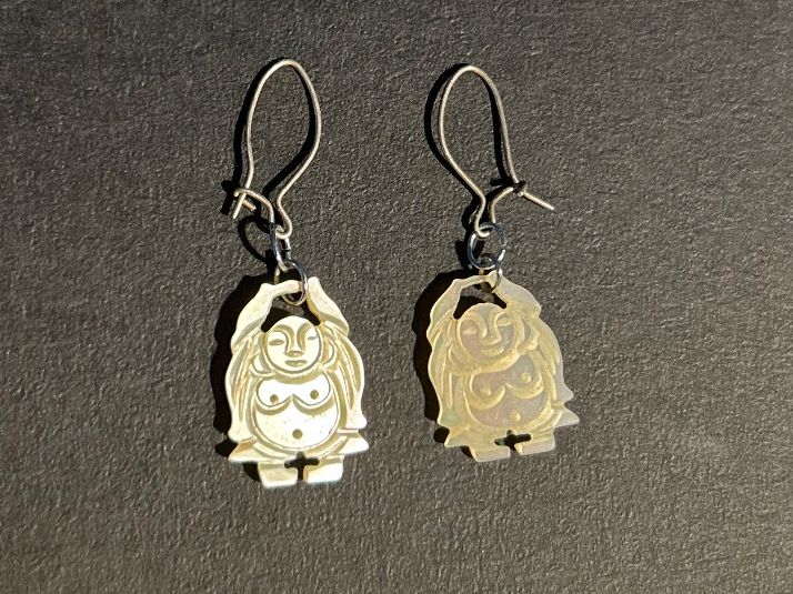 Orecchini pendenti & Orecchini a lobo: Vintage Perlmutt Ohrhänger – Usato da Basel venduto da mar_gx88 1