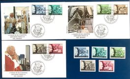 1996 Vatikan FDC + Serie ** - Weltreisen Papst Johannes II