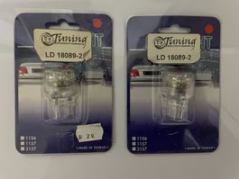 2x Ampoules T15 20W LEDS DIODES (Rouge)