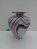 Opal Glasvase mit Marmoreffekt