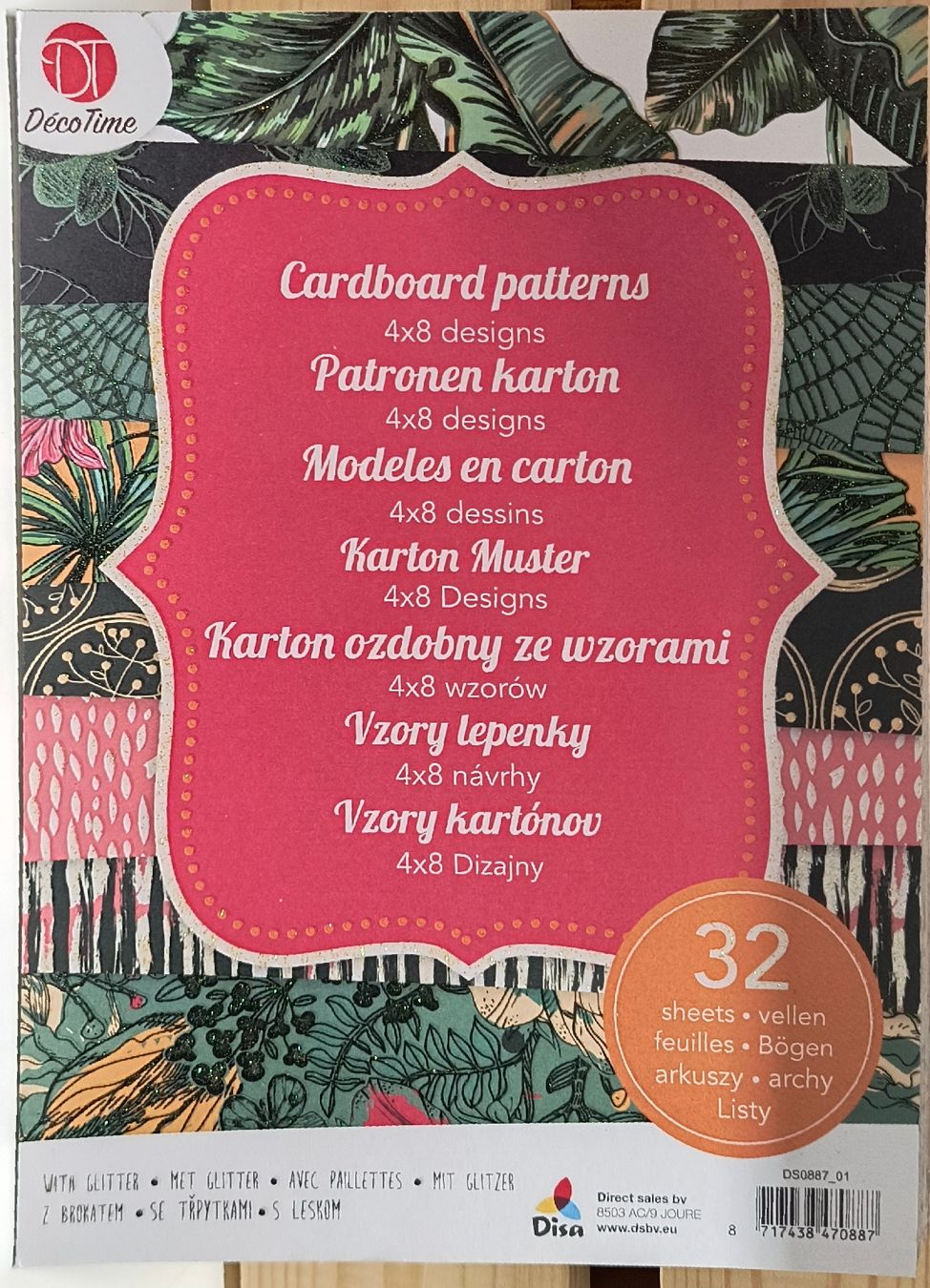 Carta: Decopapier Kartonbögen mit Glitzer Muster Mix Designs DIY – Nuovo e nell'imballaggio originale da Würenlingen venduto da pjs-at-tutti