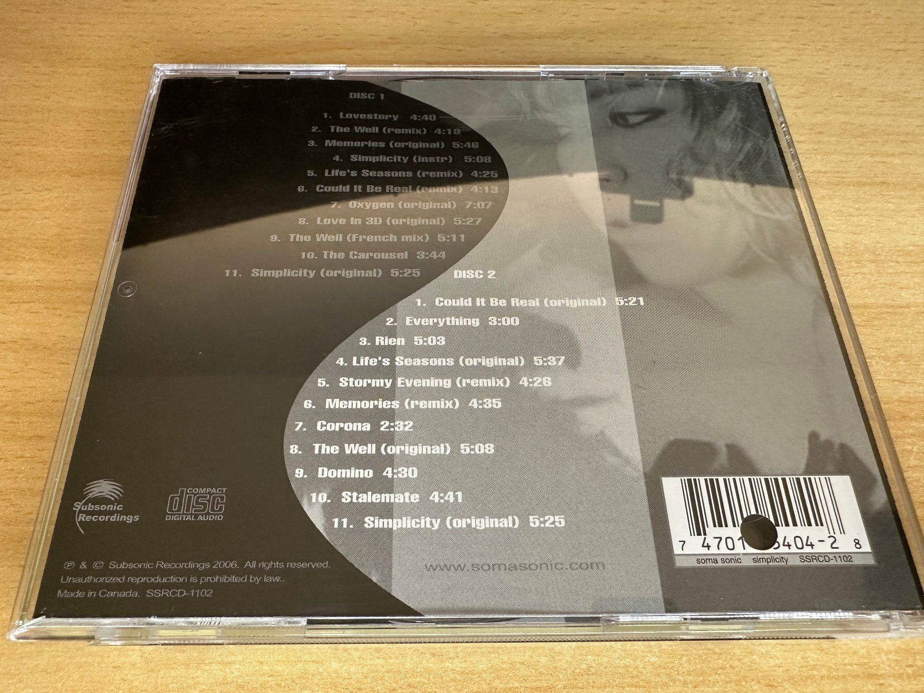 CD: Soma Sonic – Simplicity - 2 CD – Usato da Rikon im Tösstal venduto da Alpenmutz 1