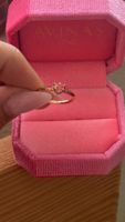 Luxus 18K Goldring 750 – rosa Saphir – Gr. 52 – Avin