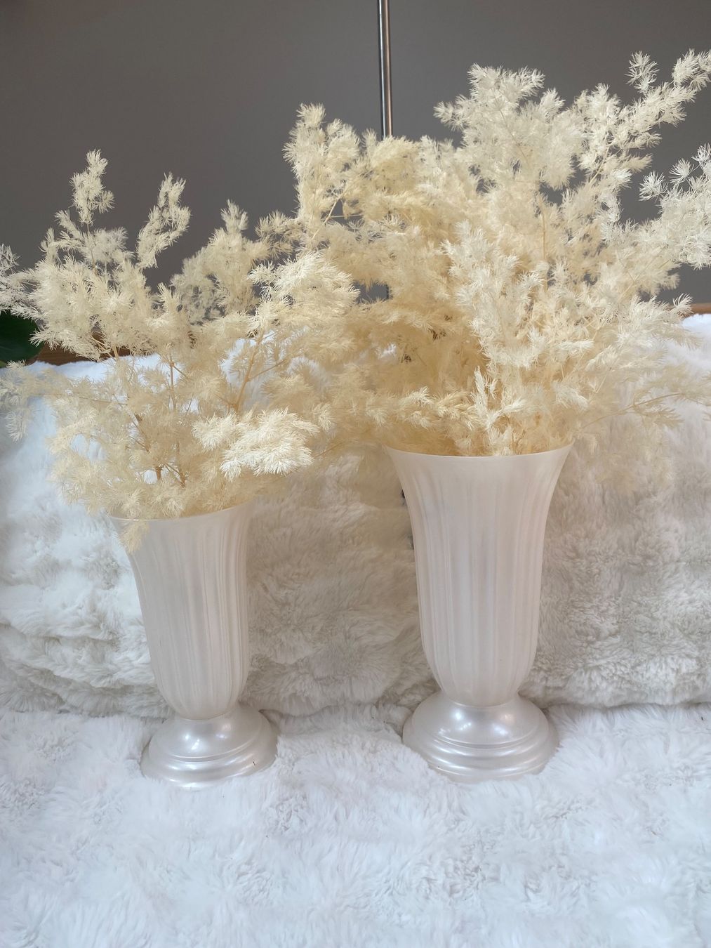 Tutte le decorazioni: 2x Vasen Perlmutt Getrockneter Federspargel Shabby Chic – Nuovo (secondo la descrizione) da Bützberg venduto da moeide 1
