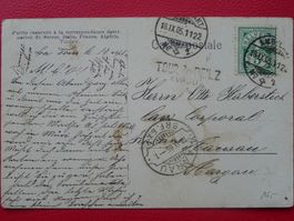 1905, Bahnpost TOUR-DE-PEILZ (VD) - HAUSEN (AG) mit 65B