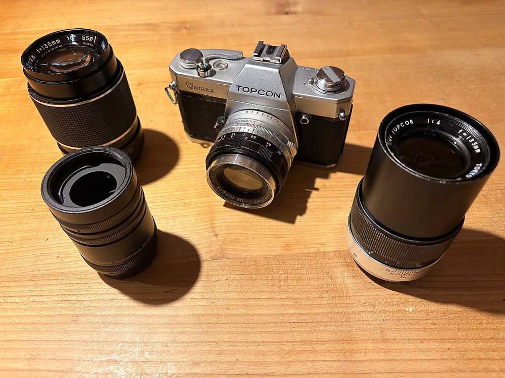 Appareil Photo Reflex Topcon Unirex - Boîtier Argentique 35mm Vintage Japon 1969