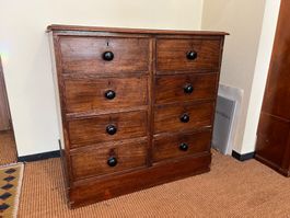 Englische Kommode Mahagoni, 8 Schubladen, Sideboard antik