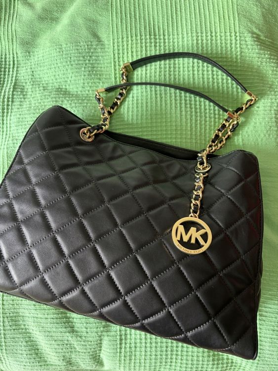 Damen Shopper Tasche Groß – 50x33 Cm Gepolsterte Tragetasche, Rautenmuster, Nylon, Für Arbeit & Reisen