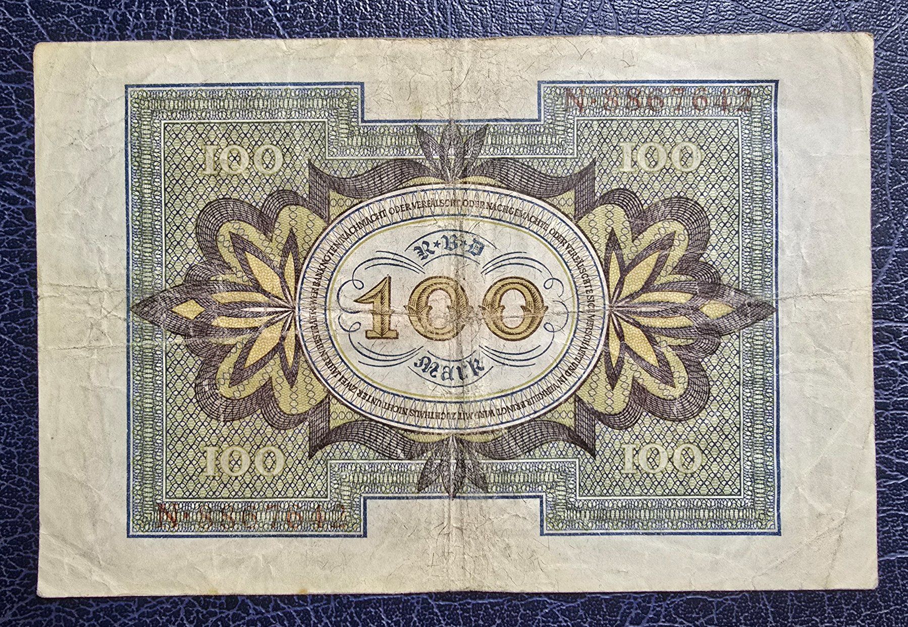 Banconote: Deutsches Reich-100 Mark – Usato da Hittnau venduto da stamps_and_coins 1