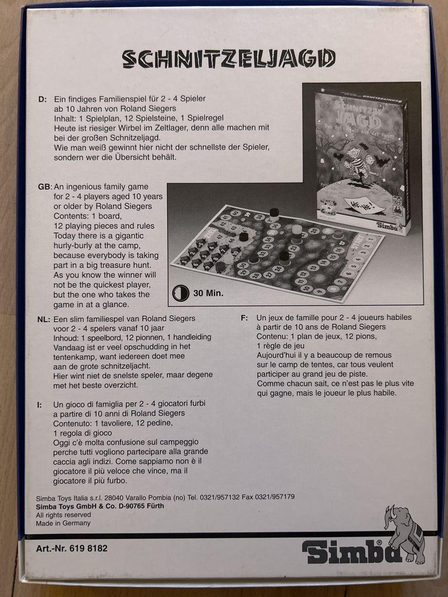 Giochi: Spiel Schnitzel Jagd ab 10 Jahren – Usato da Basel venduto da Schmutpa 1